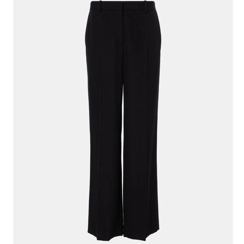 The Row Encore Wool Flared Wide-Leg Pants in Black NWT Women's Size 6